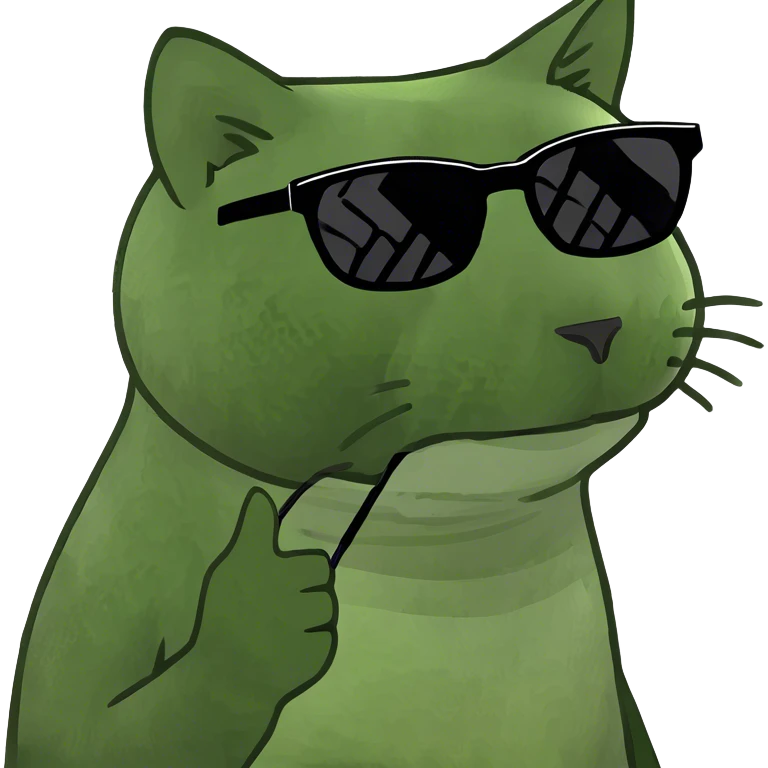 Cat with sunglasses emoji