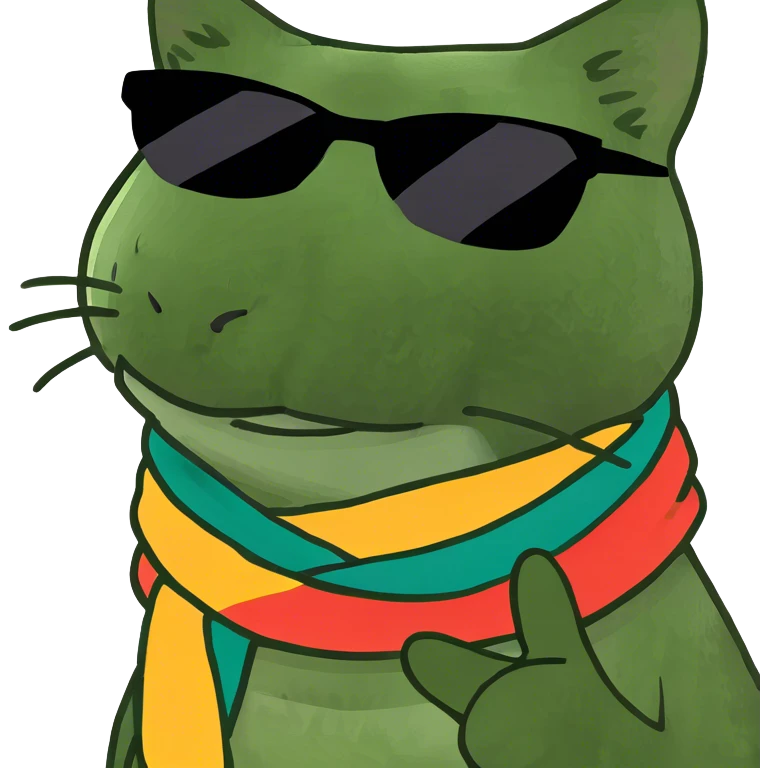 Cat with sunglasses emoji