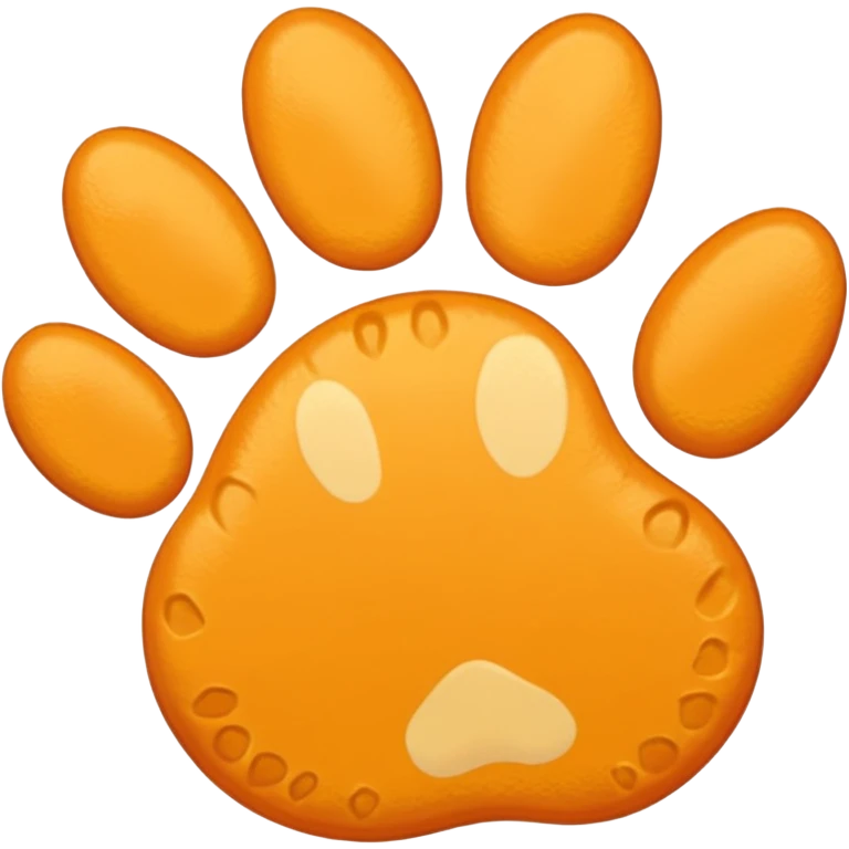 a very light pale pastel yellow-orange pawprint emoji
