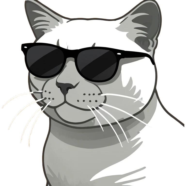 Cat with sunglasses emoji