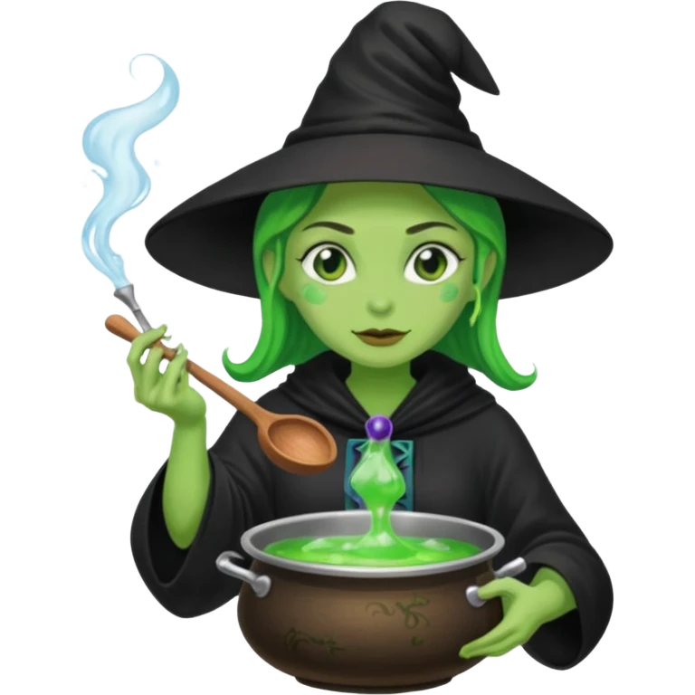 green witch cooking potion emoji