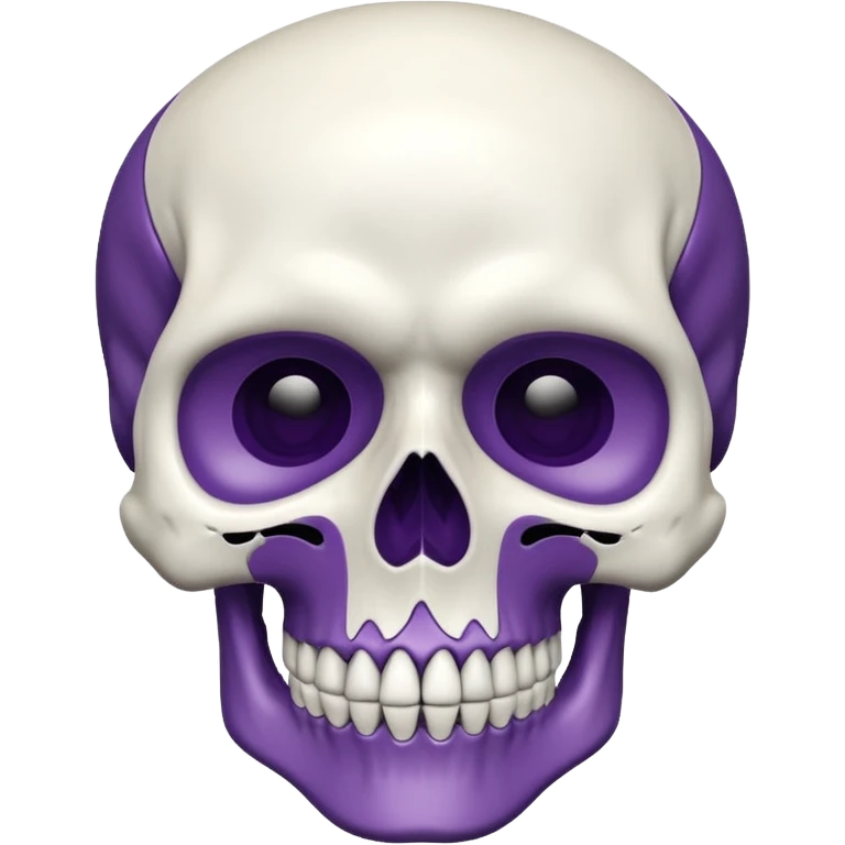 Purple and White Skull emoji