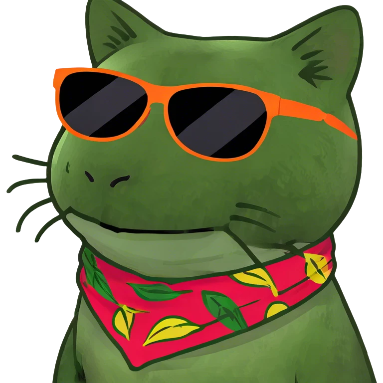 Cat with sunglasses emoji
