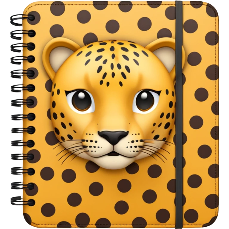 leopard patterned notebook emoji