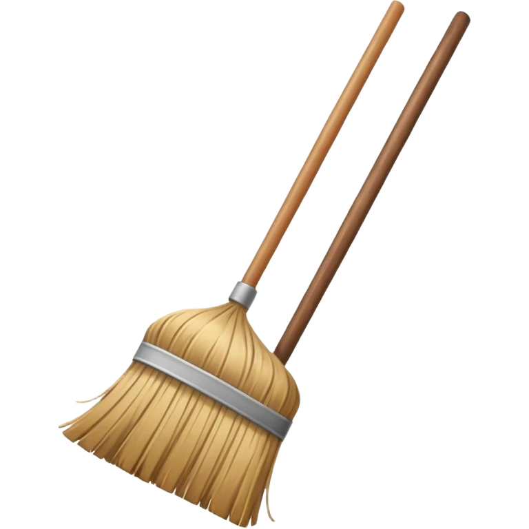 create a broom emoji with dust emoji