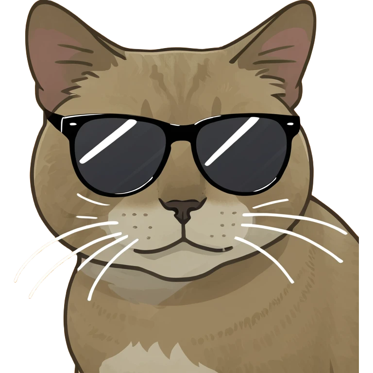 Cat with sunglasses emoji