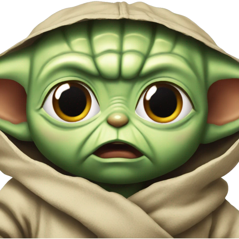 Baby yoda angry red emoji