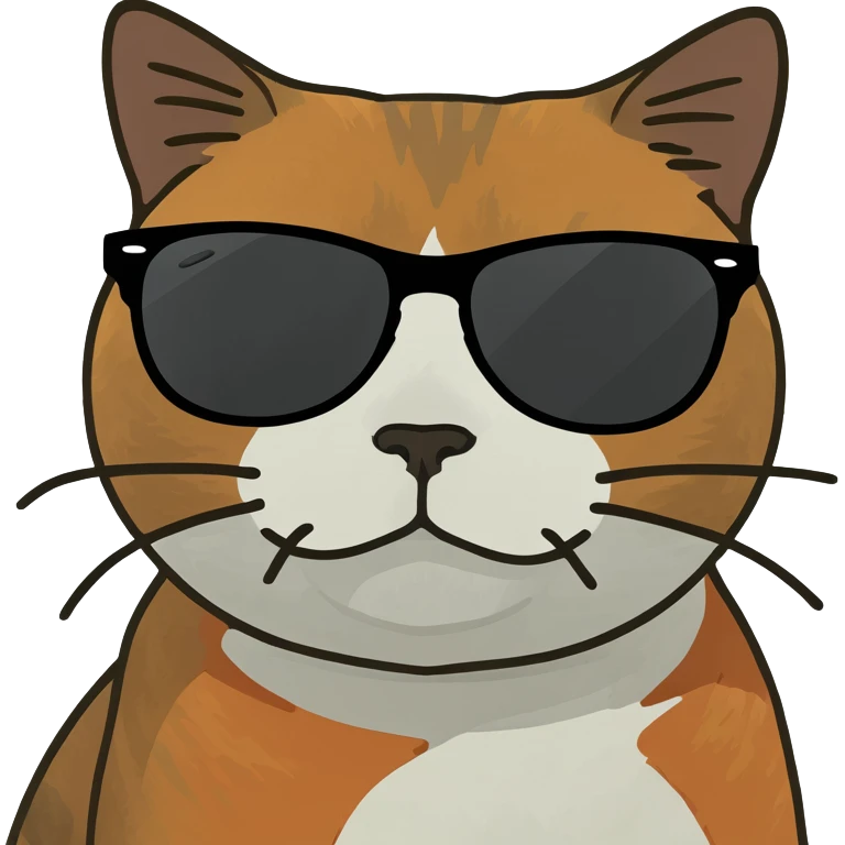 Cat with sunglasses emoji
