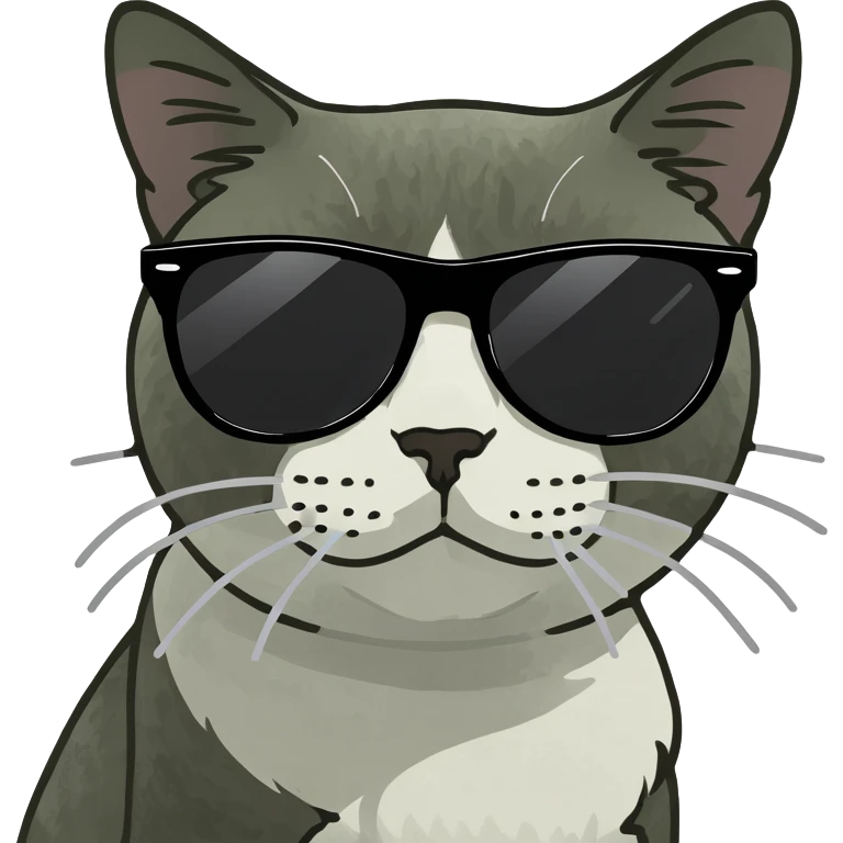 Cat with sunglasses emoji