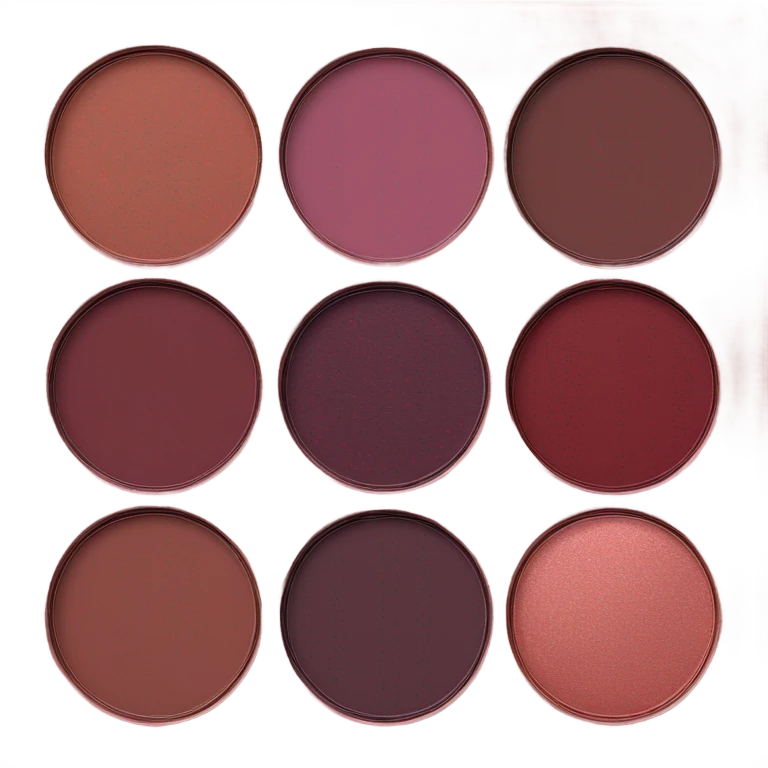 Maroon eyeshadow pallete 6 square emoji
