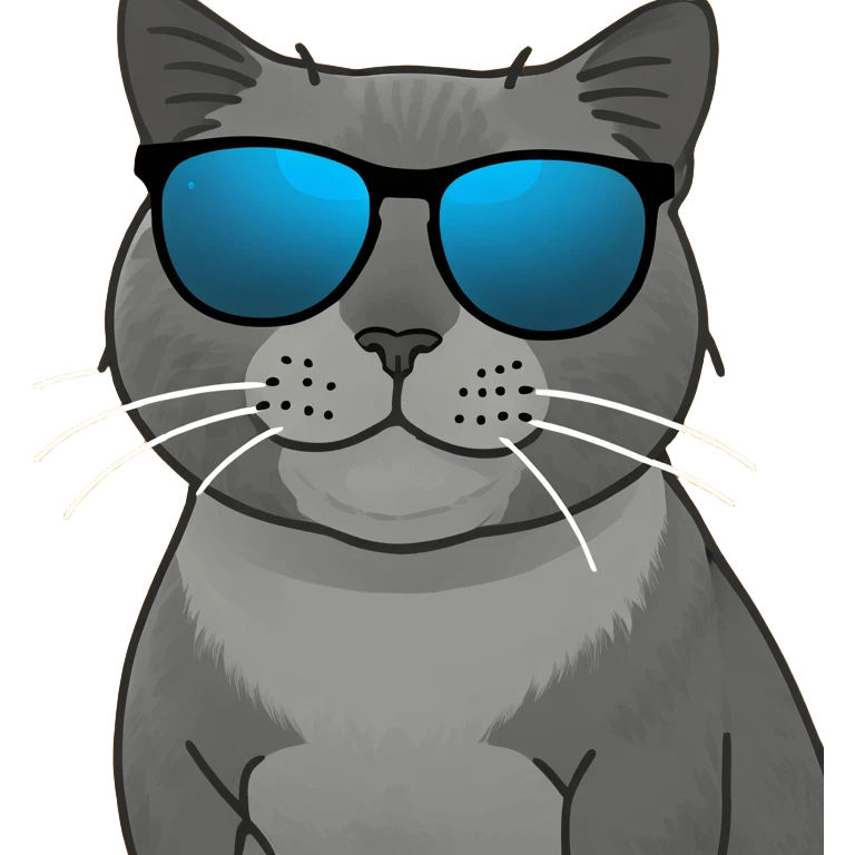 Cat with sunglasses emoji