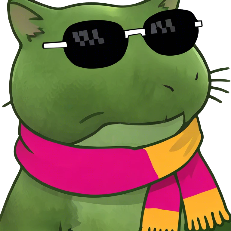 Cat with sunglasses emoji