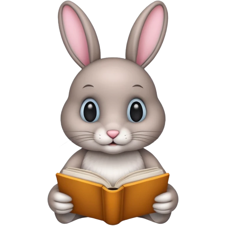 bunny reading book emoji