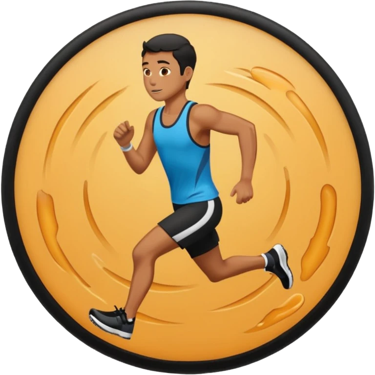 кружок в нем человек бежит emoji