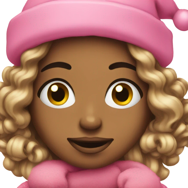 Pink Christmas emoji