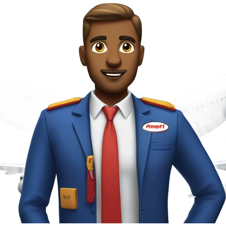 Dumb male flight attendant on Southwest Airlines  emoji