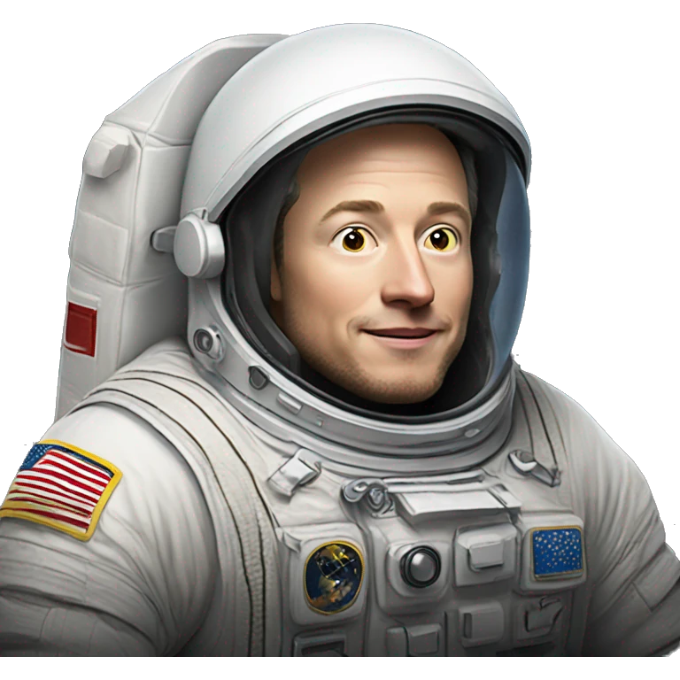 Musk on moon emoji
