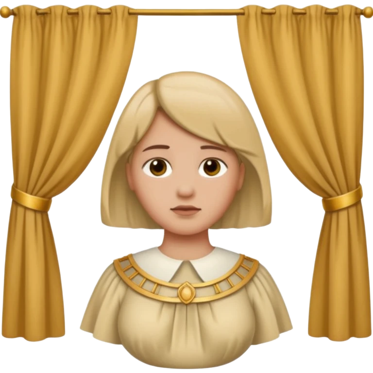 🫃 but with parted middle hair (curtains)  pregnant and in a roman collar  emoji