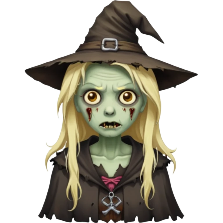 blonde zombie witch emoji