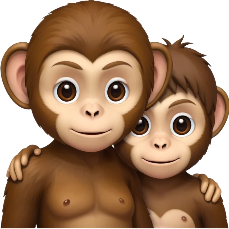 Girl monkey and boy monkey emoji