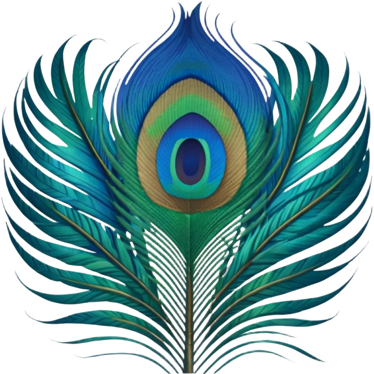 Peacock feather emoji