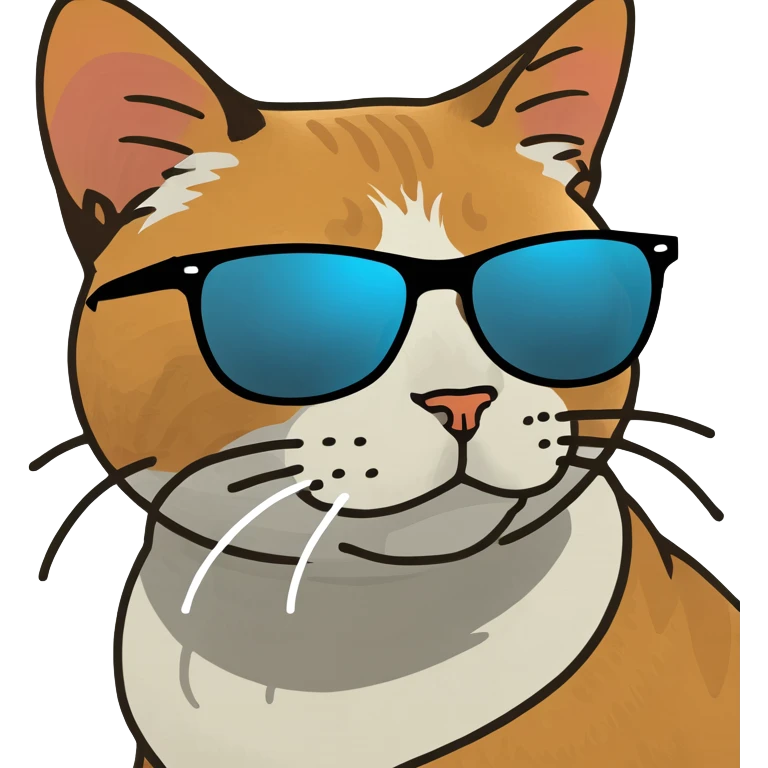 Cat with sunglasses emoji