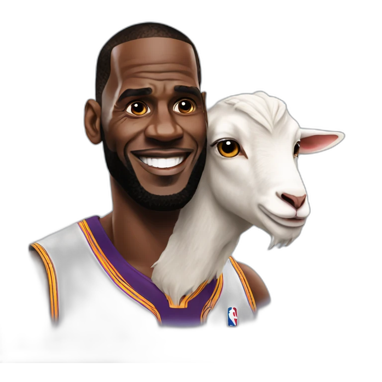 lebron with a goat emoji