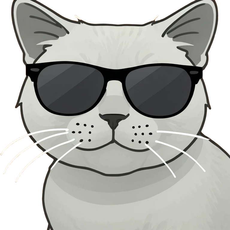Cat with sunglasses emoji