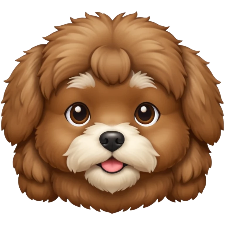 Brown Shihpoo face  emoji