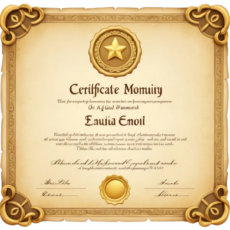 certificate emoji