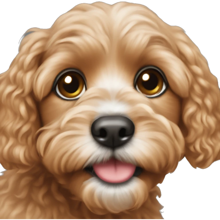 Cavapoo puppy face emoji