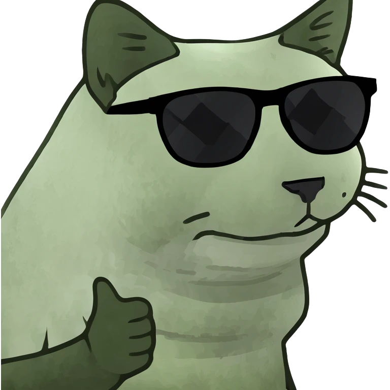 Cat with sunglasses emoji