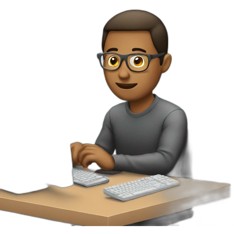 Man at the computer emoji