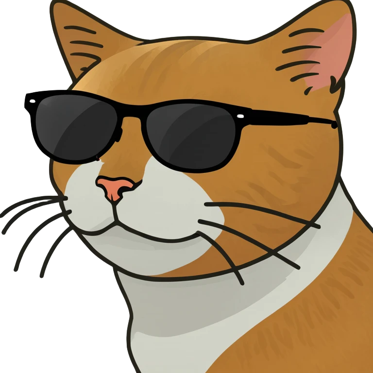 Cat with sunglasses emoji