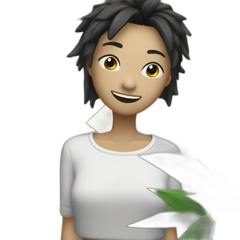 bambou kawai noir emoji