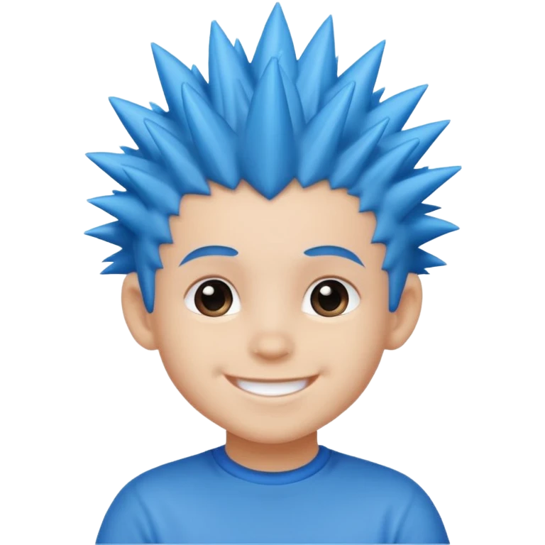 blue spiky haired kid  emoji