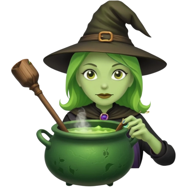 green witch cooking potion emoji
