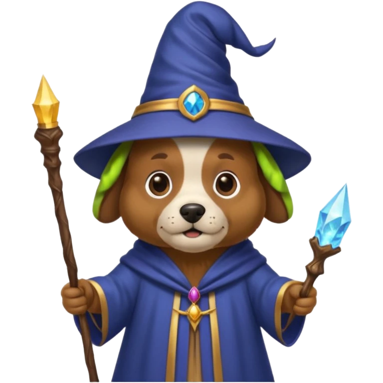 Dog wizard emoji