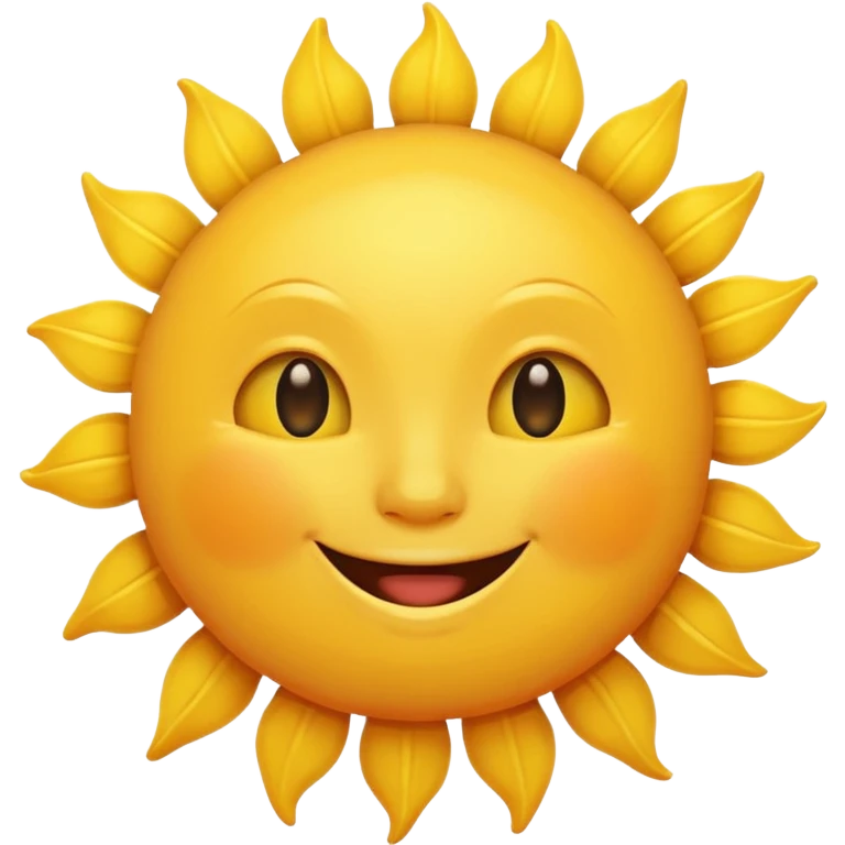 smiling sun emoji, simple and cheerful emoji