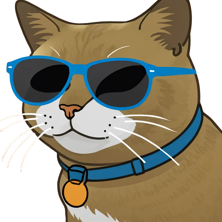 Cat with sunglasses emoji