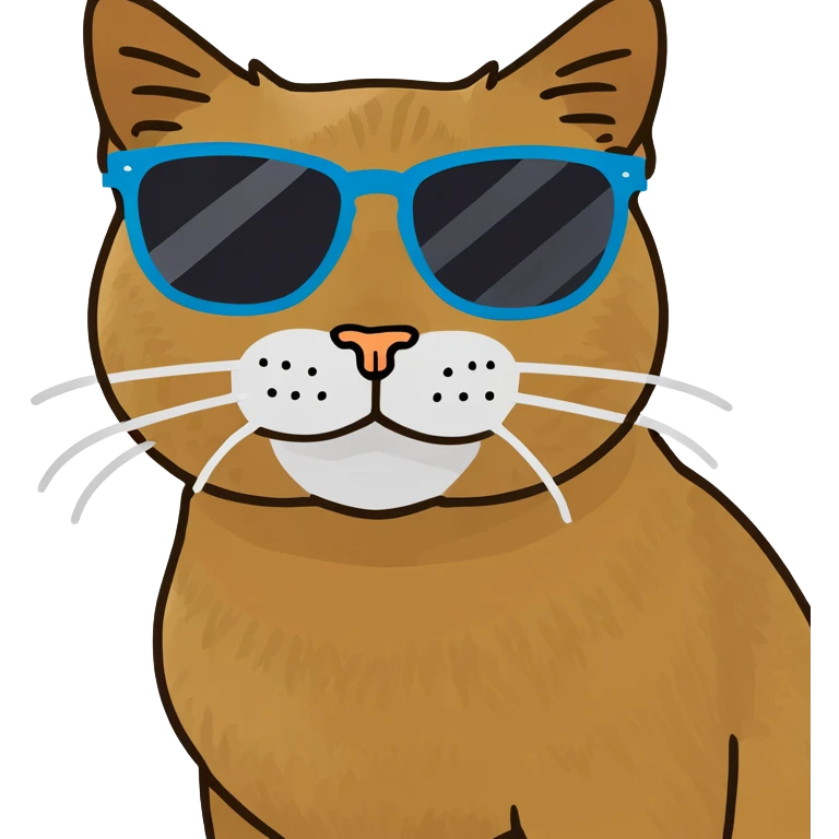 Cat with sunglasses emoji