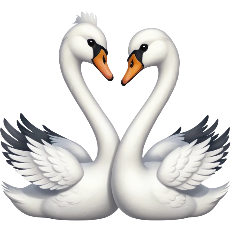 Swan couple love emoji