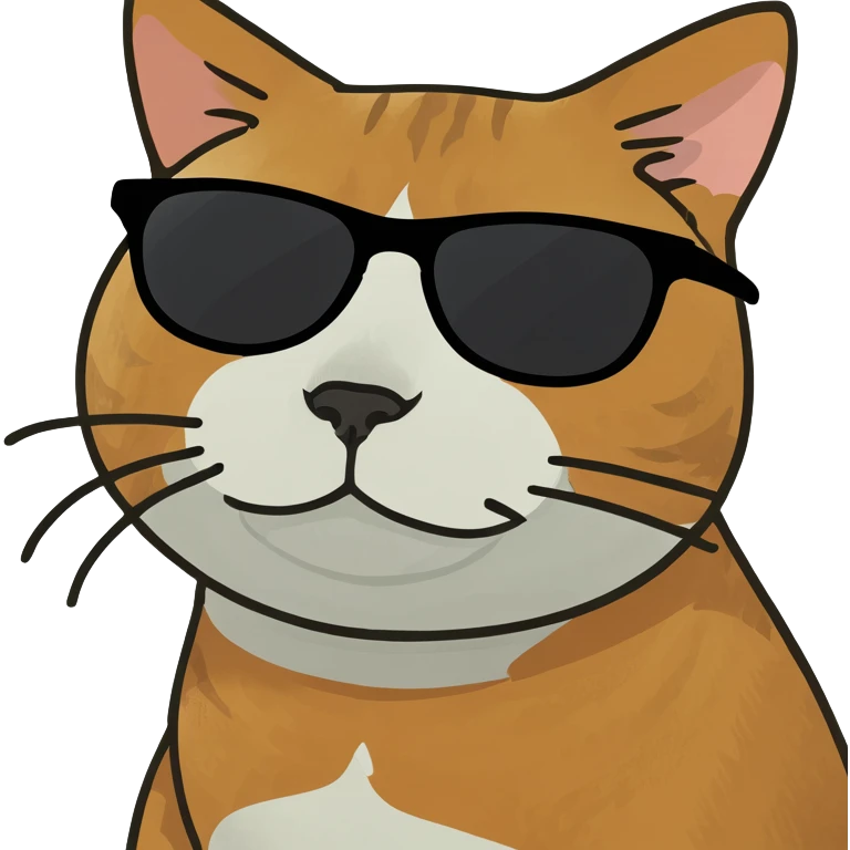 Cat with sunglasses emoji