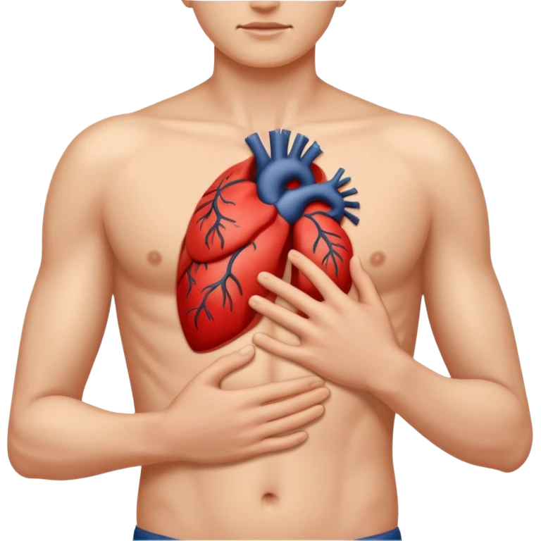 hand on abdomen emoji