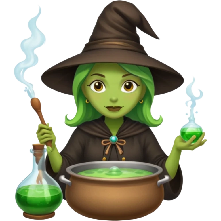 green witch cooking potion emoji