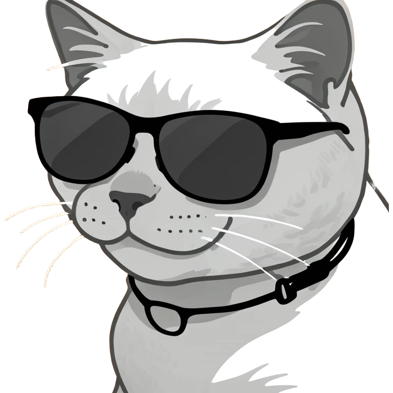 Cat with sunglasses emoji