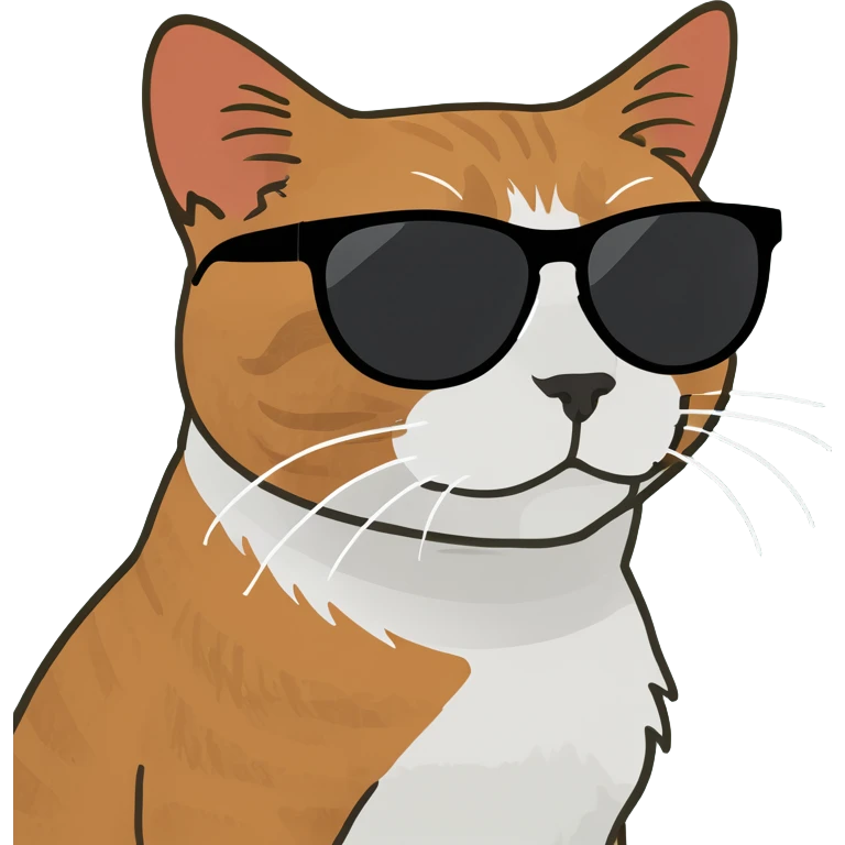 Cat with sunglasses emoji