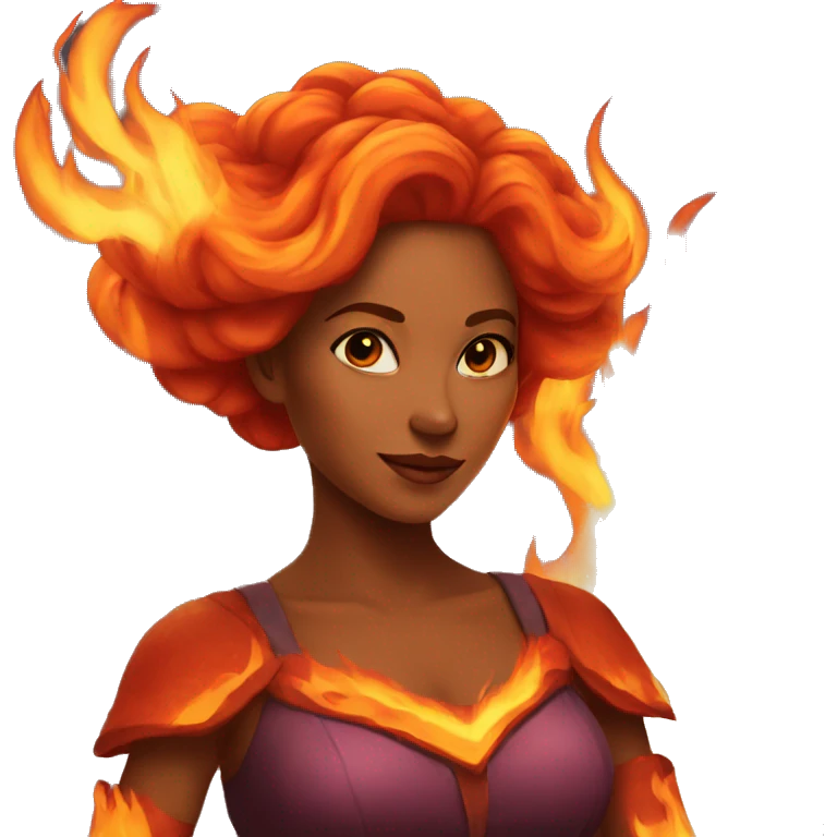 amazing fire lady emoji