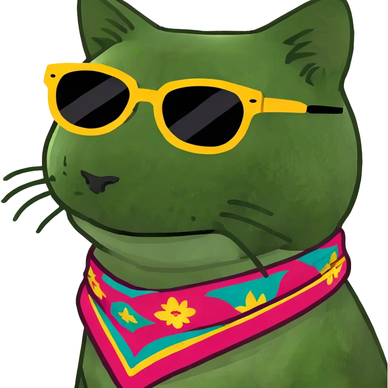 Cat with sunglasses emoji