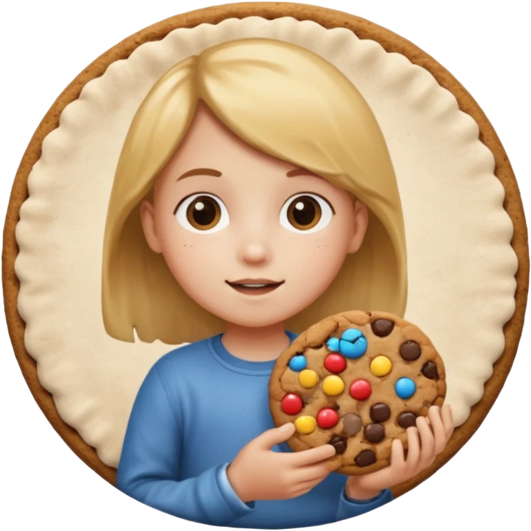 kid Holding Cookie emoji
